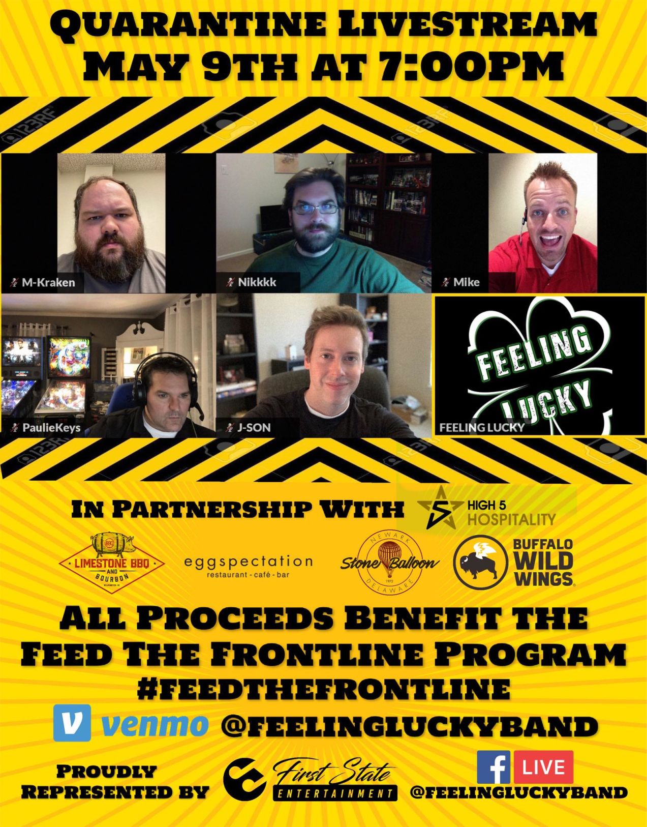 Online concert to benefit Feed the Frontline